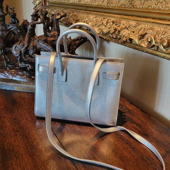 Saint Laurent Metallic Grained Calfskin Baby Sac Du Jour - Picture 2 of 7